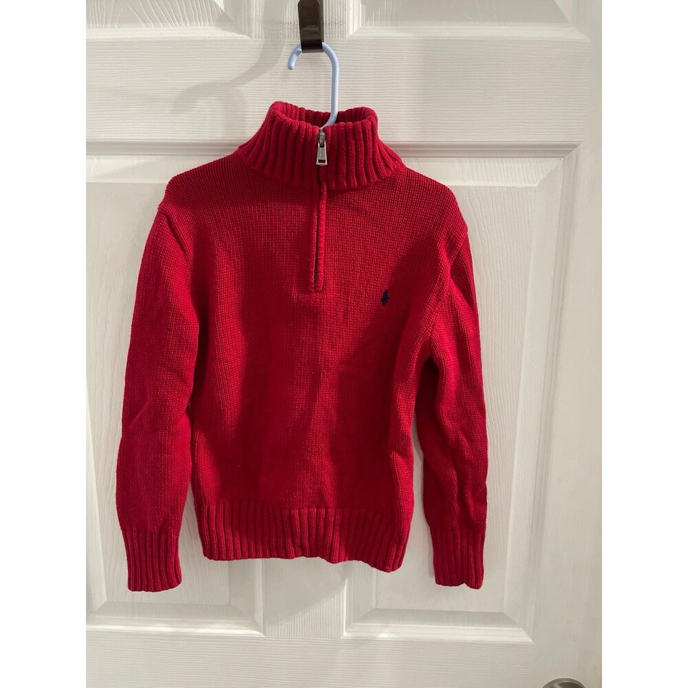 Polo Ralph Lauren 1/4 Zip Sweater Red Size 6